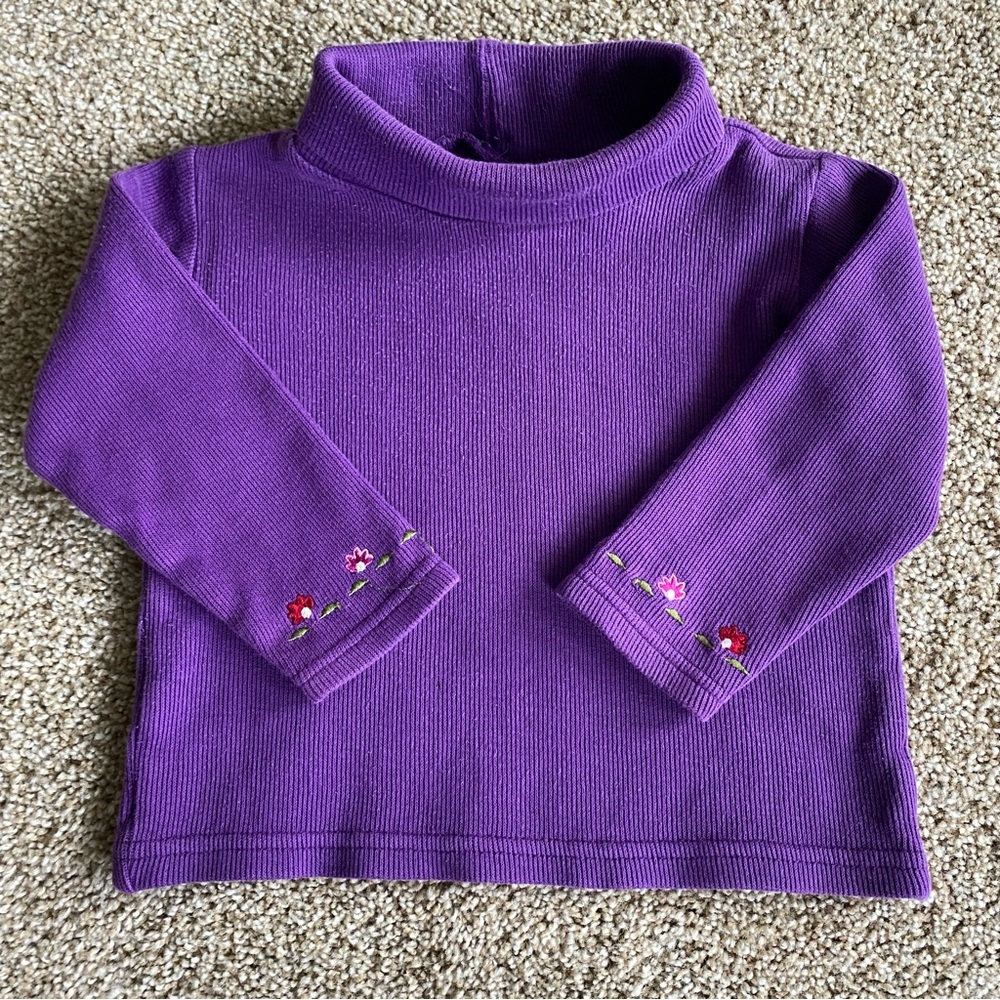 Vintage McKids Purple Turtleneck Top Size 2T